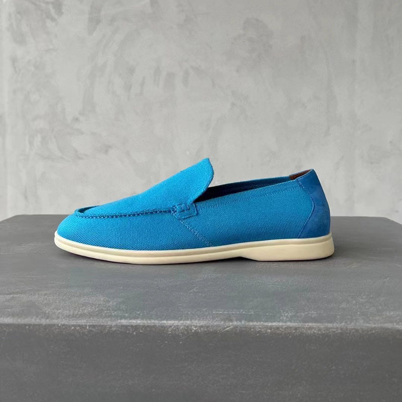 Men's Casual Wool Blend Loafers, Comfortable Slip-on Flat Shoes_voghion.com