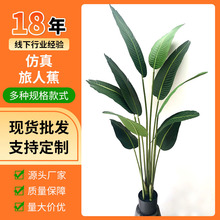 北歐仿真綠植旅人蕉盆栽美人蕉綠植大型家居落地裝飾植物擺件假樹