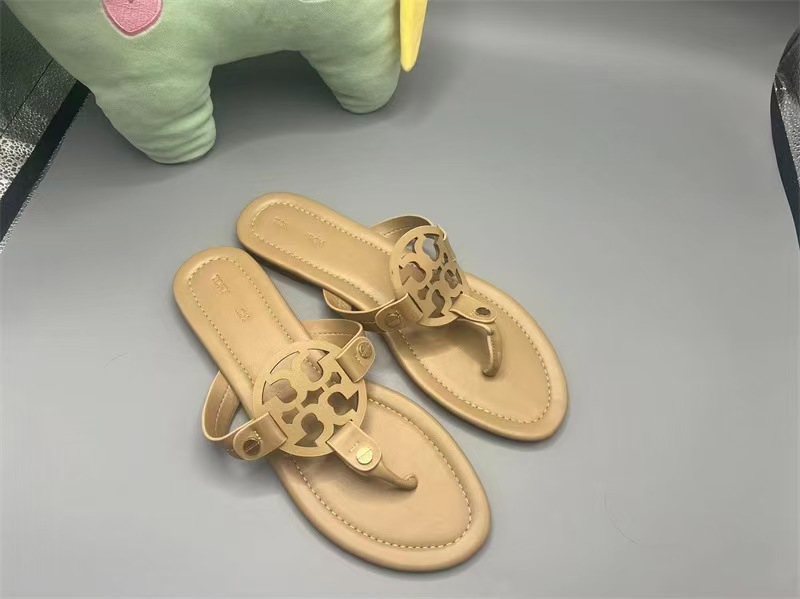 2024 nuevo tipo de zapatillas TB casuales con suela plana para mujeres de verano, zapatos de playa antideslizantes con suela gruesa