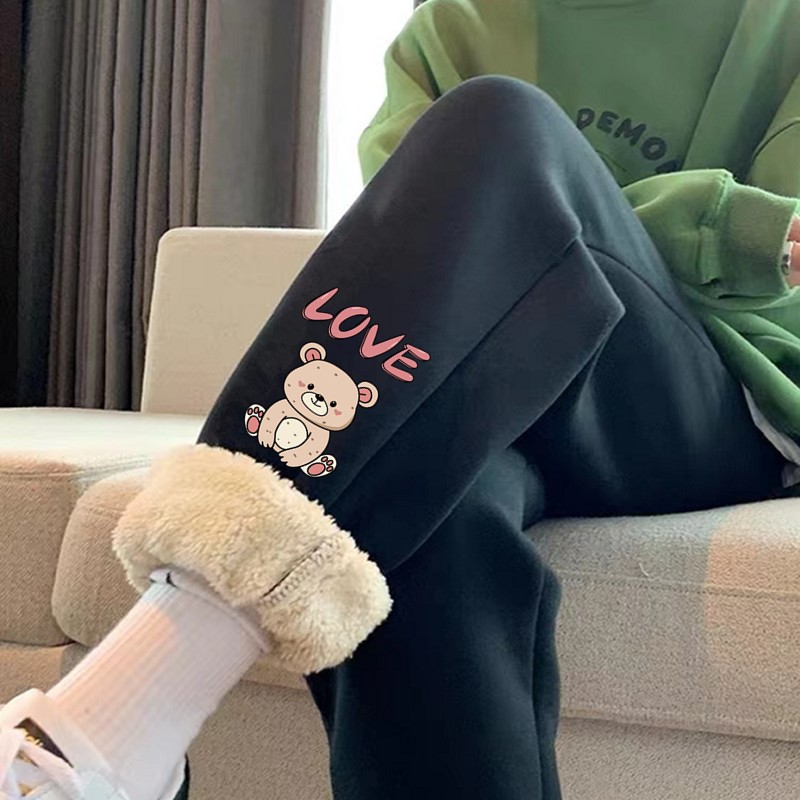 LOVE 베어 셰르파 팬츠