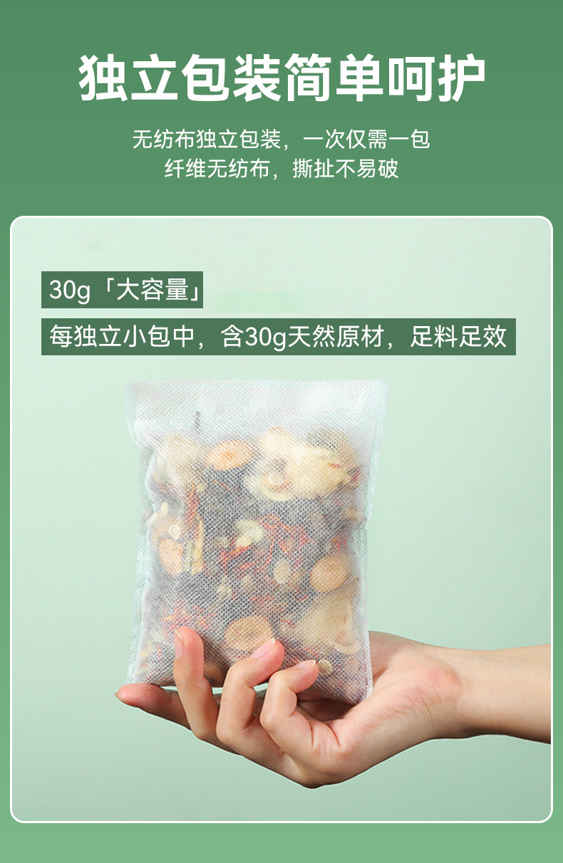 24 Herb Foot Soak Pack with Mugwort and Sichuan Pepper Whole Herb Blend 30g x 30 Bags preparation