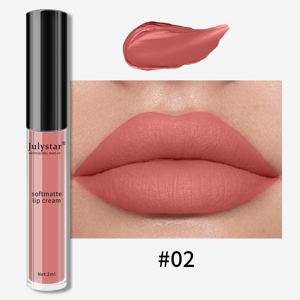 European and American cross-border water mist matte liquid lipstick for women's Christmas makeup, moisturizing and long-lasting, non-stick cup lip gloss and lip gloss wholesale undefined
