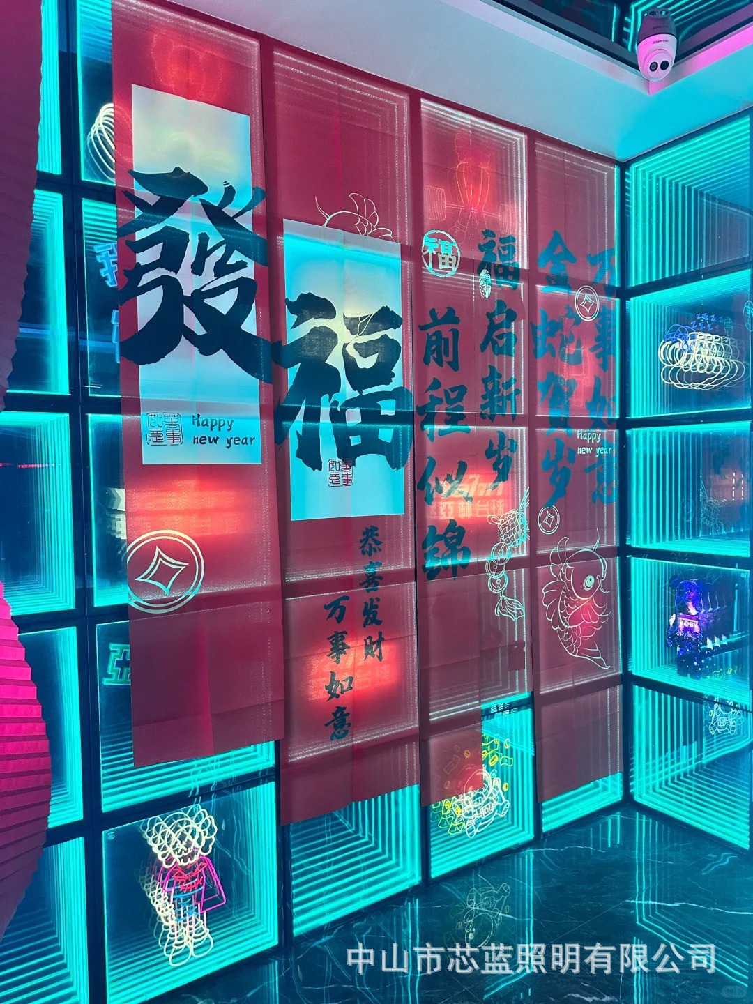 Abismo lazanospejo LED de fondo de puerta de red lámpara de cartel caja de neón al aire libre estereoscópico cartel publicitario de carácter luminoso