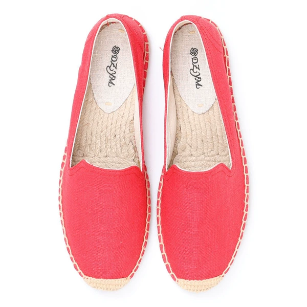 Flat -bottom red linen tongue tongue model