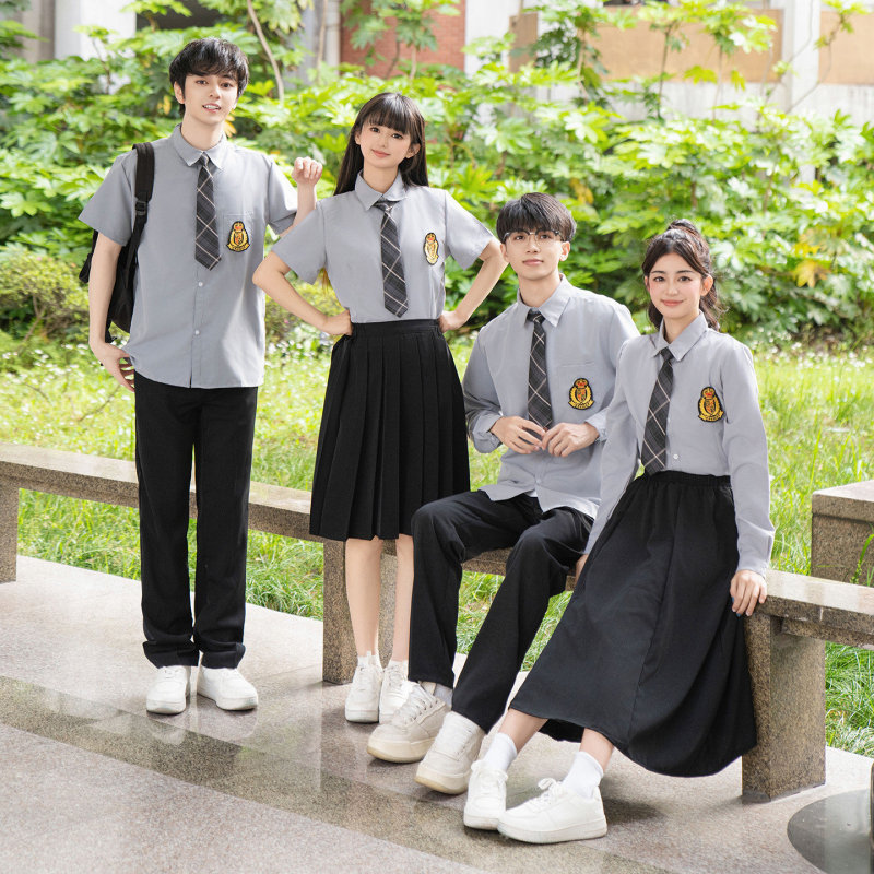 班服诗歌朗诵合唱团演出服装学院风初中生演讲高中生毕业校服套装|undefined