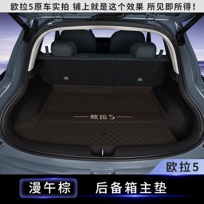 Trunk Mat | Surround Car Interior Modification - manwu-brown-trunk-main-mat-euler-5-upper-layer