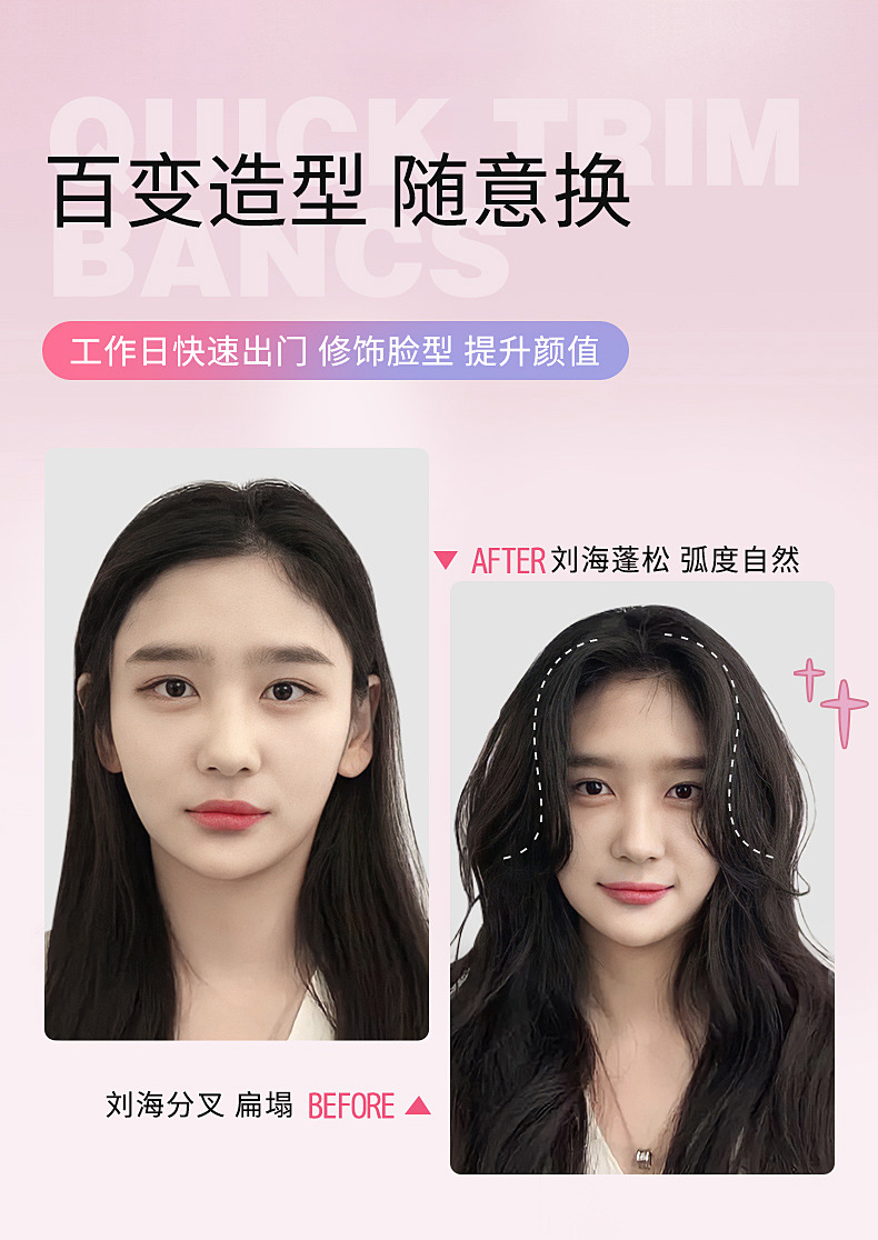LMLTOP Hair Root Voluminous Clips 2 sets, Cartoon self-adhesive hair curling clips, Air bangs Magic Tool SY101 details Picture