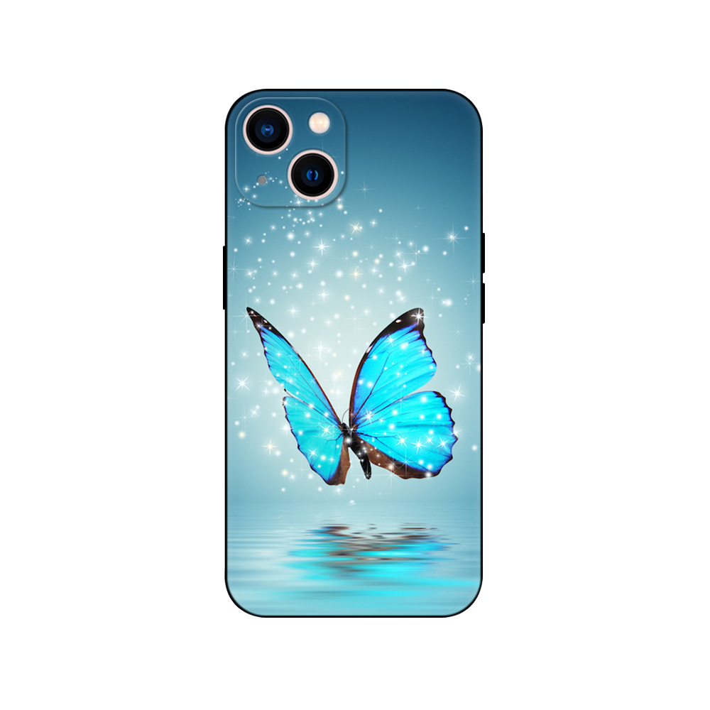 Shopee – coque de téléphone avec fleur et papillon, compatible avec iPhone 15 1413 12 11pro MAX_voghion.com