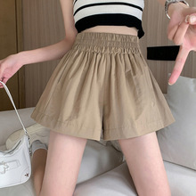 跨境工厂欧美高腰阔腿A字短裤女装夏季韩版宽松休闲裤潮抖音淘宝