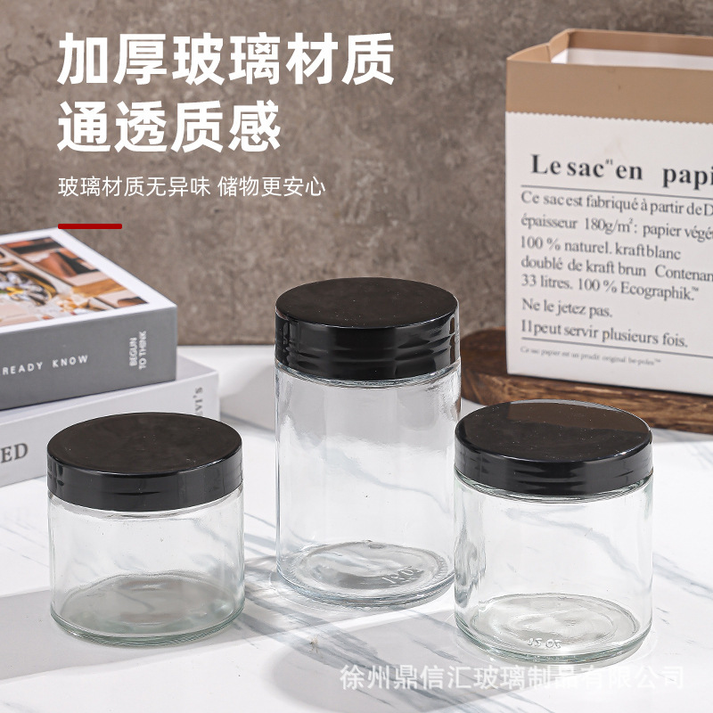 卸売および小売透明な花茶ボトル 300 ミリリットルガラスマスクボトル 500 ミリリットルストレートガラス瓶 30 ミリリットルクリームボトル|undefined