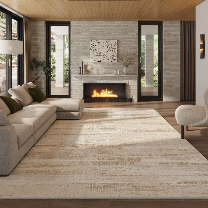 客厅地毯轻奢高级沙发茶几毯家用2025新款简约短绒卧室天津地垫