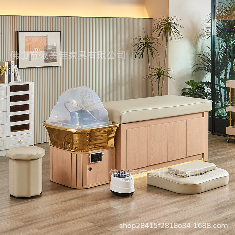 Calentador de agua de circulación de agua de temperatura constante especial para salón de belleza de lavado de cabello para terapia de cabello de masaje de cama de barbería tipo fumigado