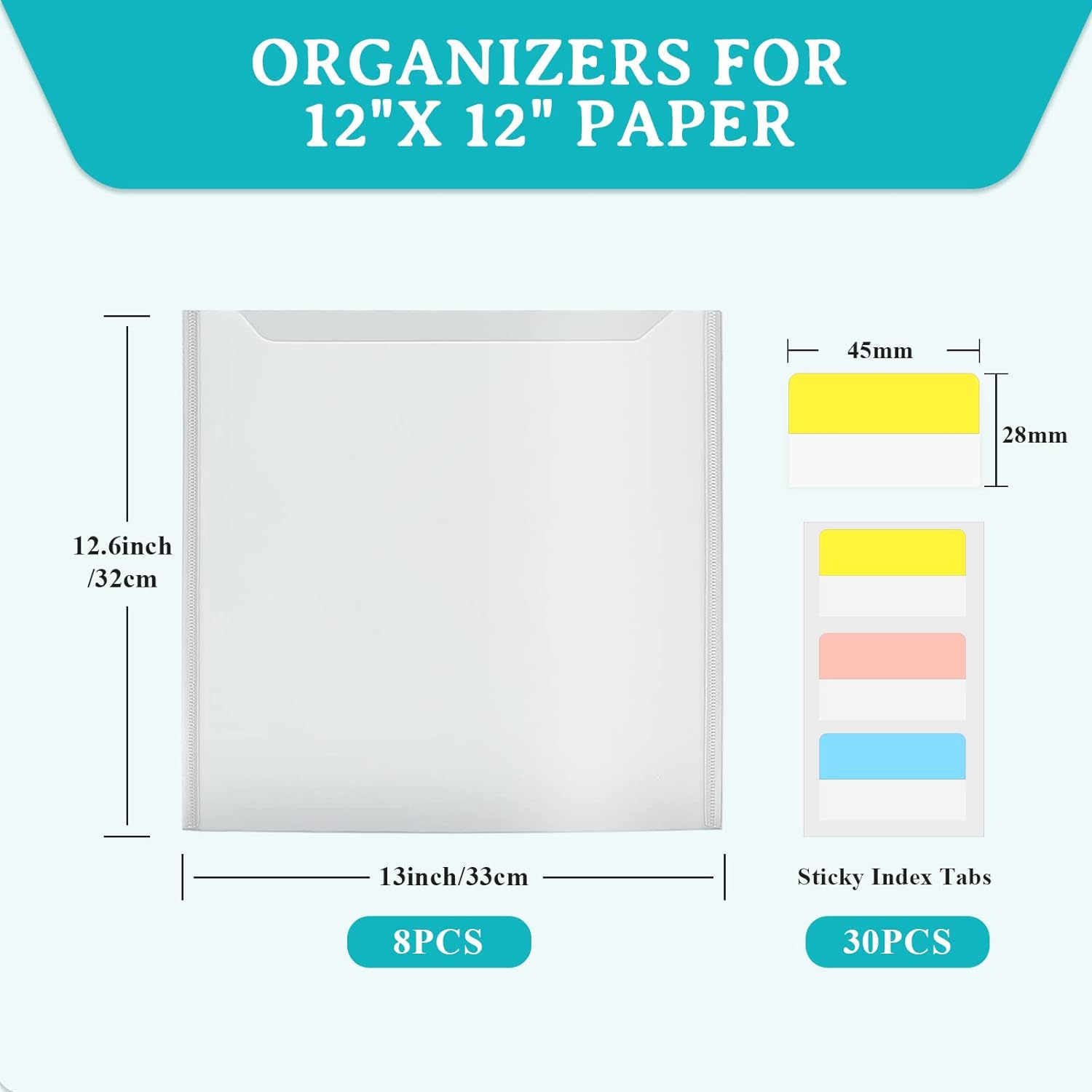 Bolsa de archivo transparente horizontal bolsa de botón PP mini papelería almacenamiento A5 BOLSA DE INFORMACIÓN 32*33cm bolsa de archivo