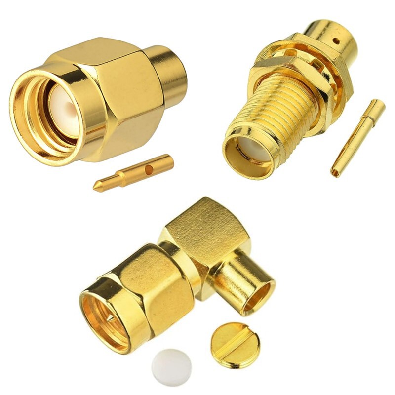 RF coaxial connector SMA male and female connector SMA-JB3 for RG402/RG141 half steel half flexible cable