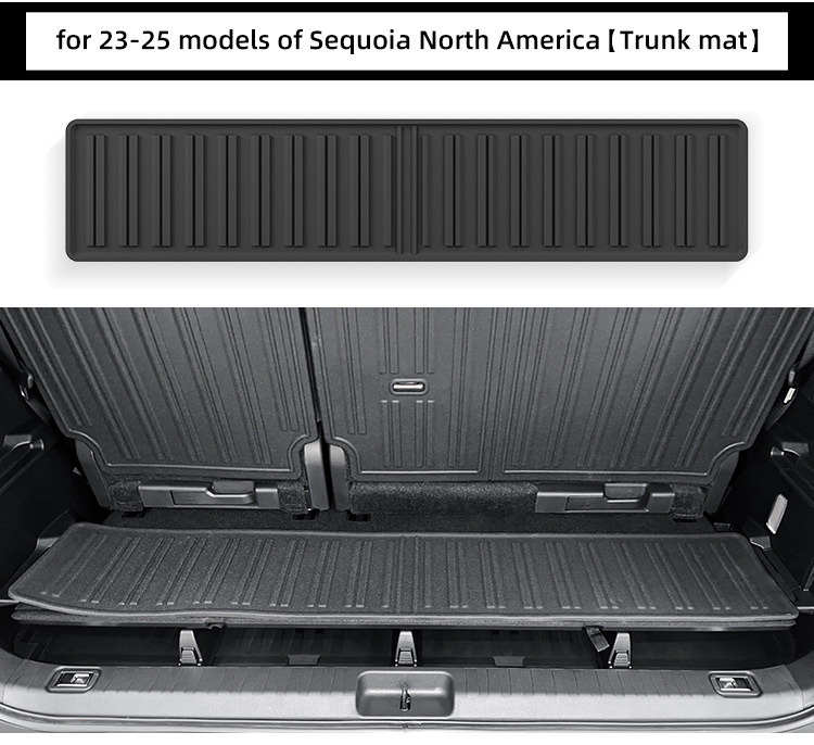 Suitable for 23-25 Model Sequoia Car Floor Mats, Custom Tpe Floor Mats, Trunk Mat, Cross-Border