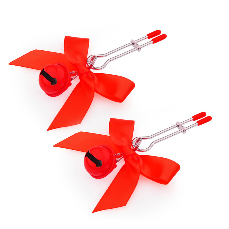 Fábrica directa de artículos sexuales SM esclavo femenina arco de cuentas cadena de leche clip pareja coqueteo artículos de venta