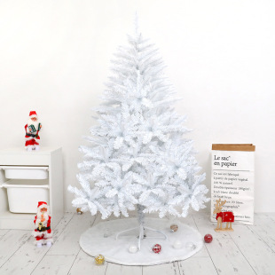 Christmas tree White simulation encryption PVC Christmas decoration tree led luminous bullet head new Christmas tree set