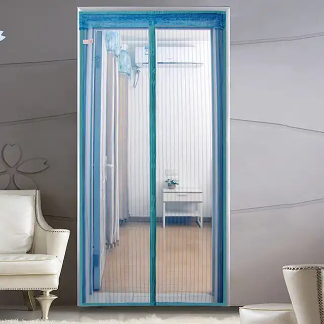 Anti-mosquito Door Curtain Velcro Self-adhesive Magnetic Soft Yarn Door Curtain Window Screen Window and Door Summer Mosquito and Fly Net Curtain Full Platform for Hair