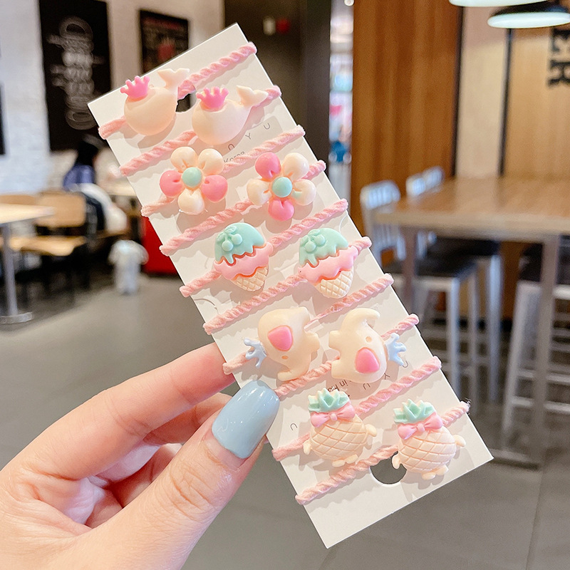 Los niños de la banda del pelo del bebé de la historieta no lastiman la banda de goma del pelo de la niña volumen del pelo menos cuerda del pelo del bebé