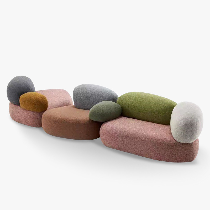 Minimalist Pebble Sofa Living Room Furniture Special-Shaped Module Combination Motu Fabric Internet Celebrity Creative Stylish Designer