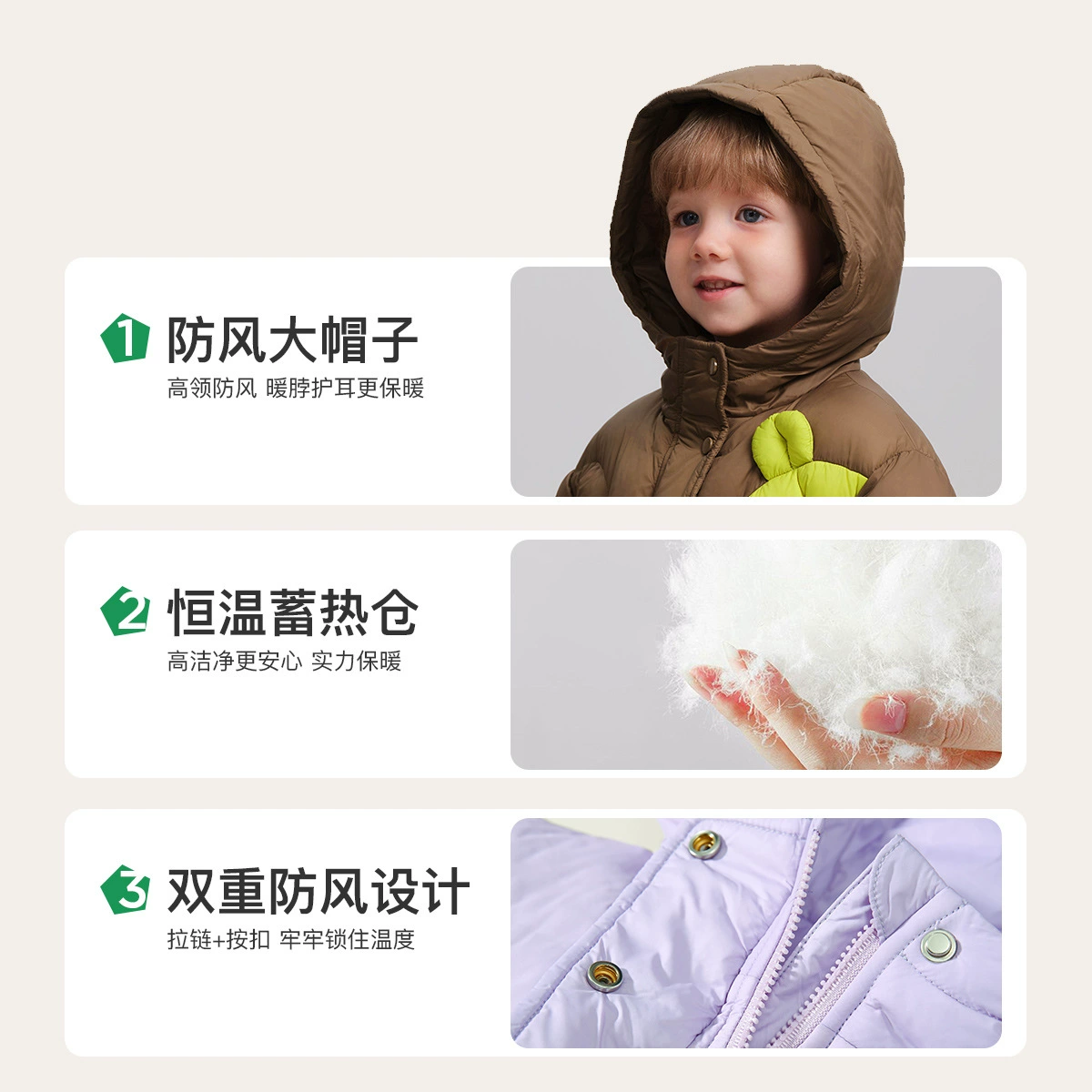 Winter children's long velvet down jacket, children's clothing, mid-length, duck down