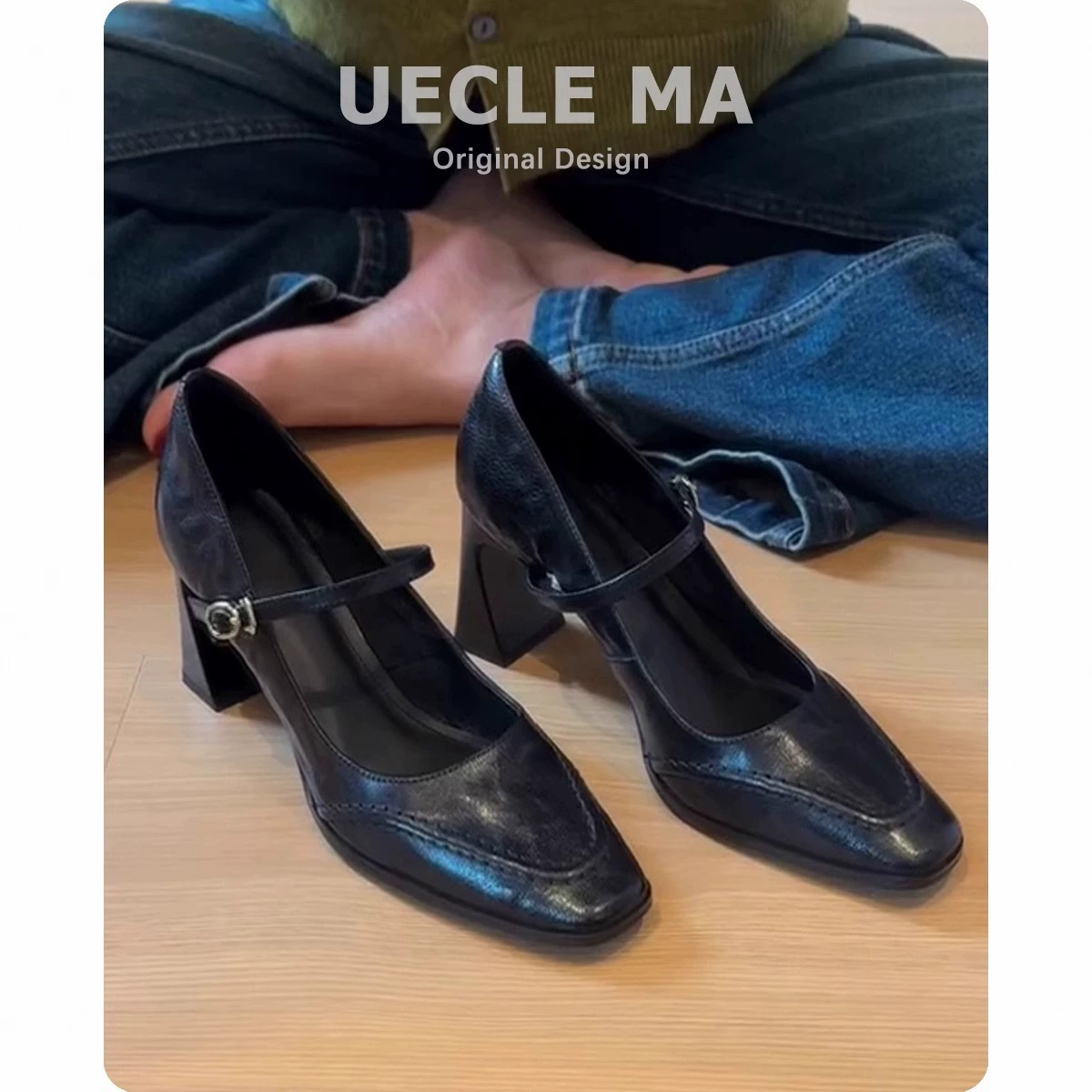 2025 новый ретро светло-рот одиночные туфли женские французские туфли на высоком каблуке Мэри Джейн