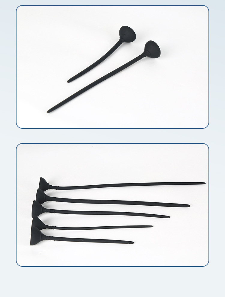 Silicone Urethral Dilator with Suction Cup Base, Manual Male Sound Stimulator, 4.6 x 316 mm — detail image 15