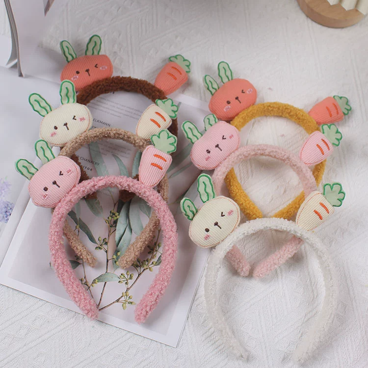 Милая заяц, повязка на голову из плюша, аксессуар для лица, wholesale
