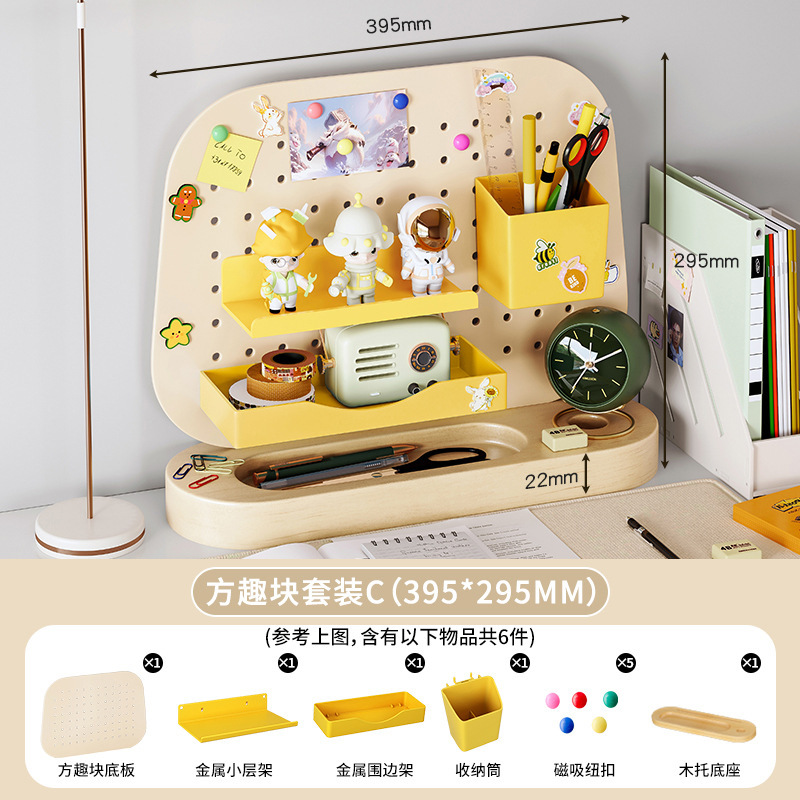 Escritorio, agujero, tablero, estante, vertical, sin perforación, hogar, escritorio de aprendizaje para niños, estación de trabajo, almacenamiento y acabado de escritorio