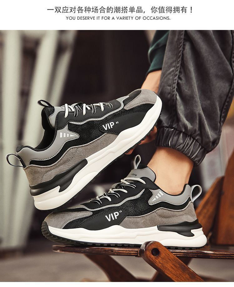 Giày thể thao nam da nhân tạo cổ thấp đế EVA chống trượt, kiểu sneaker thường ngày — A505 màu xanh, A505 đen chi tiết 7