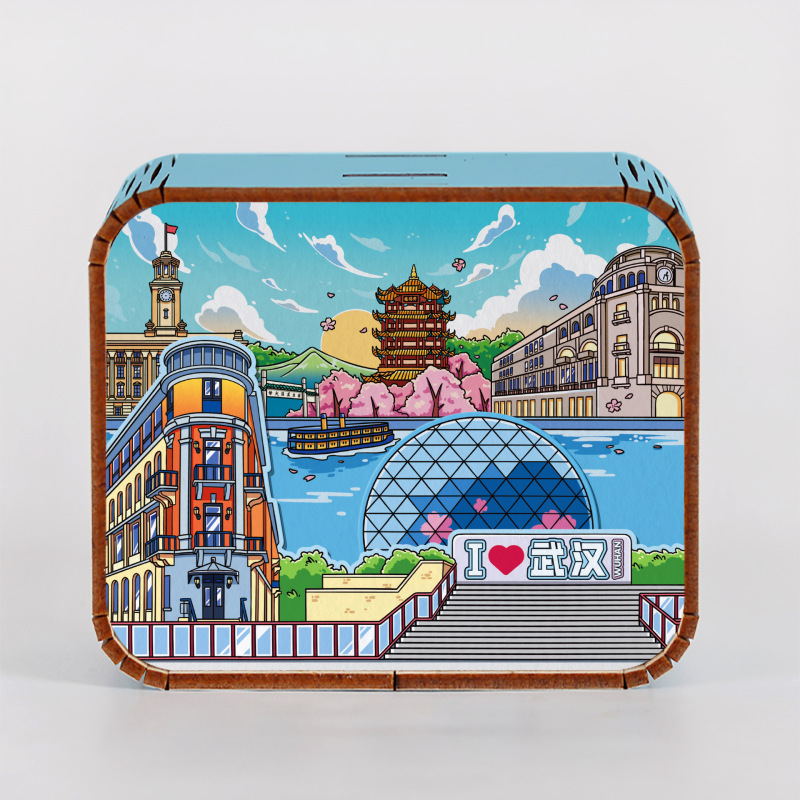 オリジナルアモイ重慶南京西安都市動態オルゴールオルゴールオルゴール観光記念品|undefined