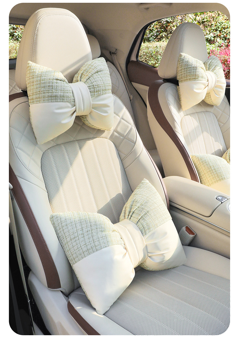 New Bow-Knot Sofa Pillow, Office Seat Lumbar Support, Universal for All Seasons, Good Waist Support for Long Periods of Sitting, Car Headrest