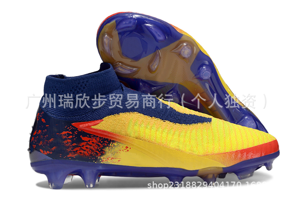Other Knit FG Soccer Cleats High Yellow Blue Red
