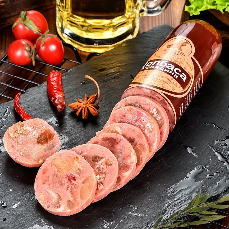 Russian-style delicious and tasty beef tendon sausage Hacks ready-to-eat leisure snack chewy and smooth flavored sausage imported
