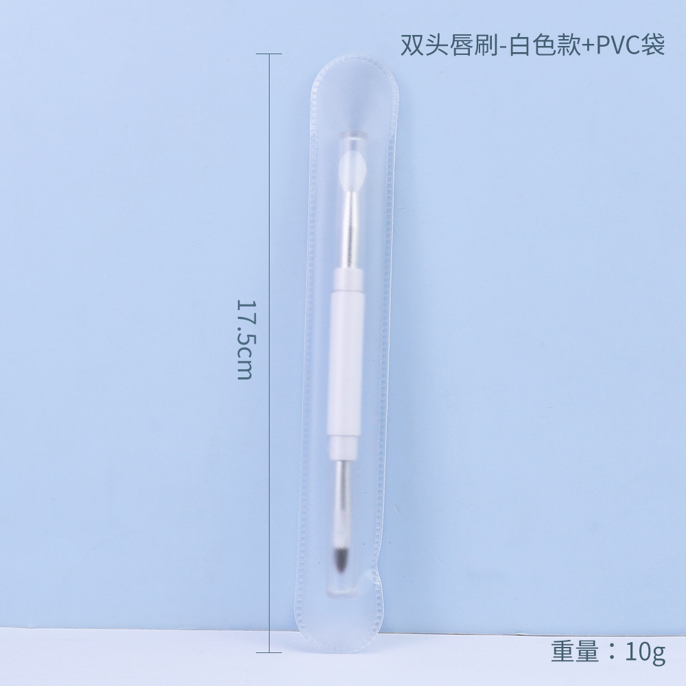 Nuevo cepillo de labios Cepillo de labios de doble punta Cepillo de mascarilla de labios Una cabeza de silicona Una cabeza Cabello suave Herramienta de belleza portátil Cepillo de labios con tapa