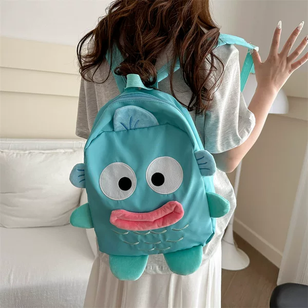 Cute Cartoon Versatile Clown Fish Ugly Cute Children's Backpack Big Mouth Fish School Bag Personalized Funny College Student Backpack