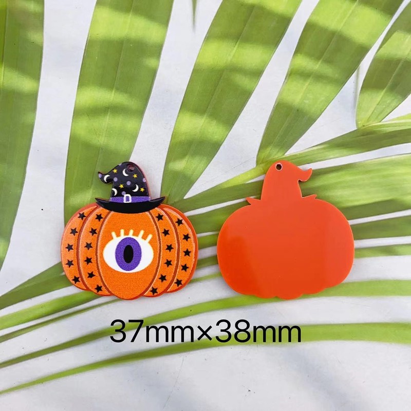 アクリルクロスボーダーレリーフかぼちゃハロウィーンシリーズペンダントDIYキーホルダー耳飾りペンダントアクセサリー|undefined