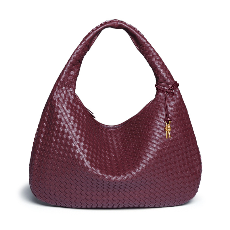 Crescent Moon Shoulder Bag For Women Hand-woven Versatile Style_voghion.com