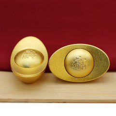 Brass Yuanbao transfer rice into rice copper ornaments home office cornucopia decoration solid copper crafts