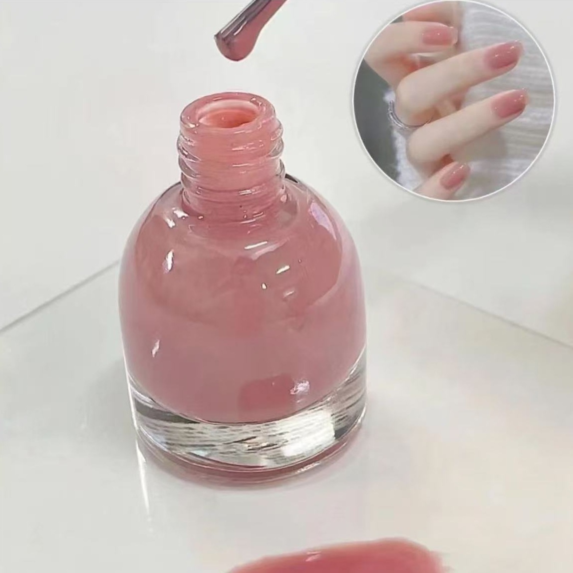 2026 esmalte de uñas desnudo blanqueamiento rápido secado invierno inins color jalea temperamento de color popular