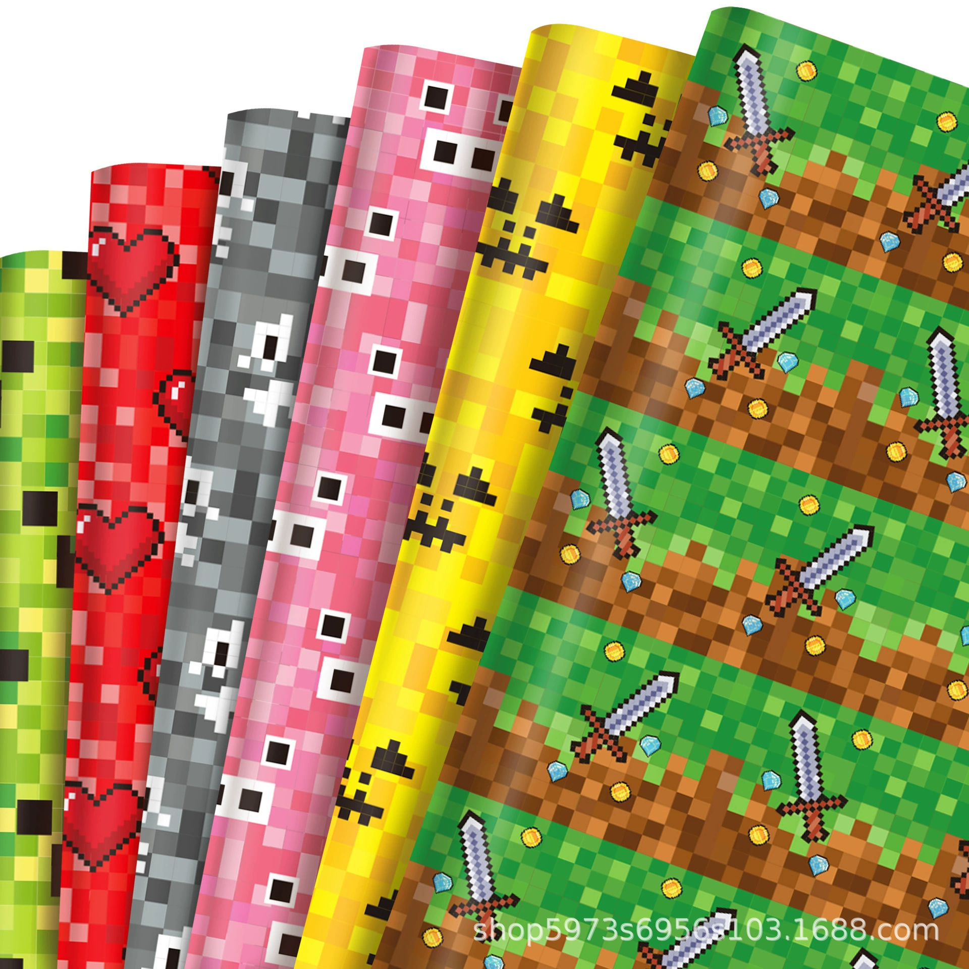 WZ059 Мой мир пиксельная игра подарочная декоративная бумага для вечеринки подарочная коробка украшение внешняя оберточная бумага