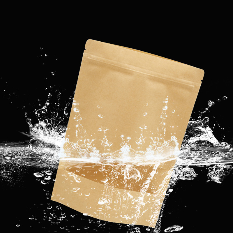 磨砂方窗牛皮纸自封袋干果红豆三层复合包装袋彩印牛皮纸食品袋