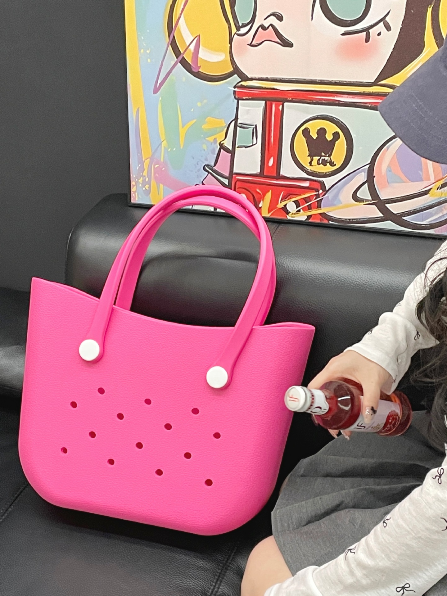 1696g Weight Open Closure Type Double Handle Strap Type Handbag Bags Type Casual, Daily Occasion EVA Material Solid Color Pattern All Seasons Season Women's Gender Streetwear Style Square Shape Women's EVA Solid Color Streetwear Square Open Handbag 26