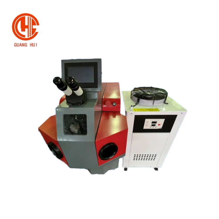 220V200W красный ювелирный металлический лазерный сварочный аппарат с большим резервуаром для воды для быстрого рассеивания тепла