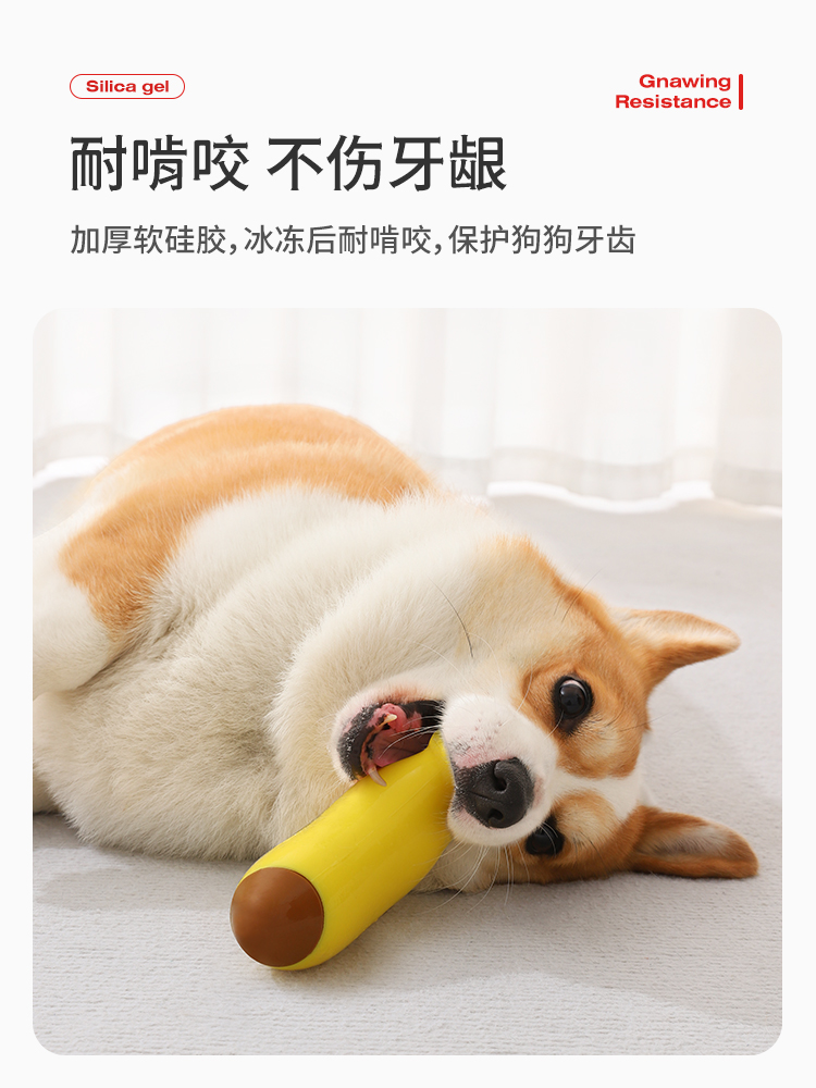 (PETSTAR_FROZEN TOYS) 소형견의 여름 냉각을 위한 강아지 치아 청소 및 씹기 방지 고무 장난감, 대화형 및 지루함 해소