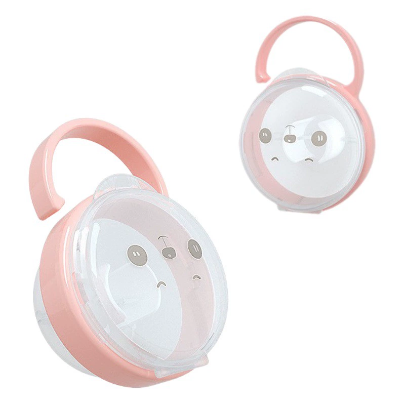 Трансграничная новая детская соска прозрачная пылезащитная коробка с портативным мультяшным пустышком PP Panda коробка для хранения