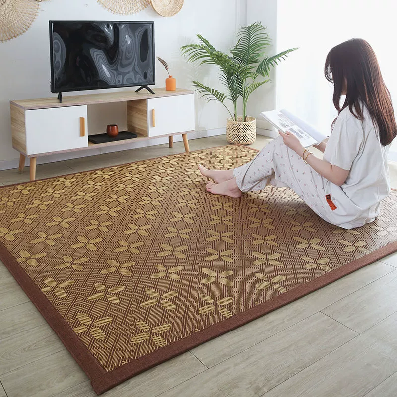 Летний коврик из ротанга, ковер, прикроватный журнальный столик, балкон, эркер, напольный коврик, домашний татами, коврик для ползания, матрас для общежития