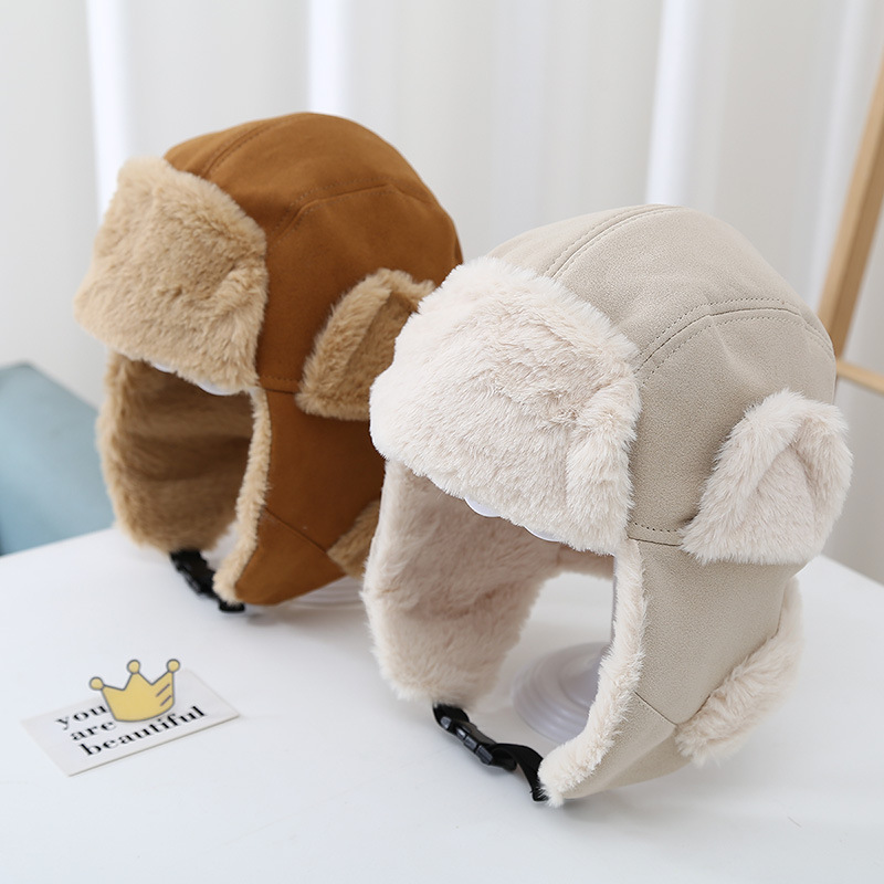 Sombrero de invierno a prueba de viento y frío para niños, sombrero de rayos para niños, sombrero de esquí para niños al aire libre, sombrero de protector de orejas de bicicleta