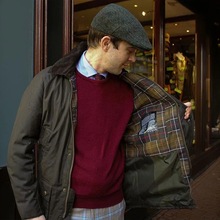 American Retro Wax Slim Fit Mid-length Lapel Trench Coat