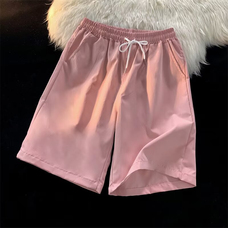 Personalizado al por mayor caramelo de viento neutro multicolor 25 colores primavera y verano nuevos pantalones cortos casuales de cinco puntos sueltos y cómodos